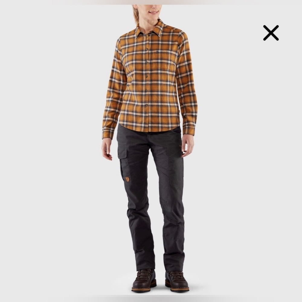 Fjallraven Övik Flannel FJALLRAVEN Women's Plaid Shirt Sz M